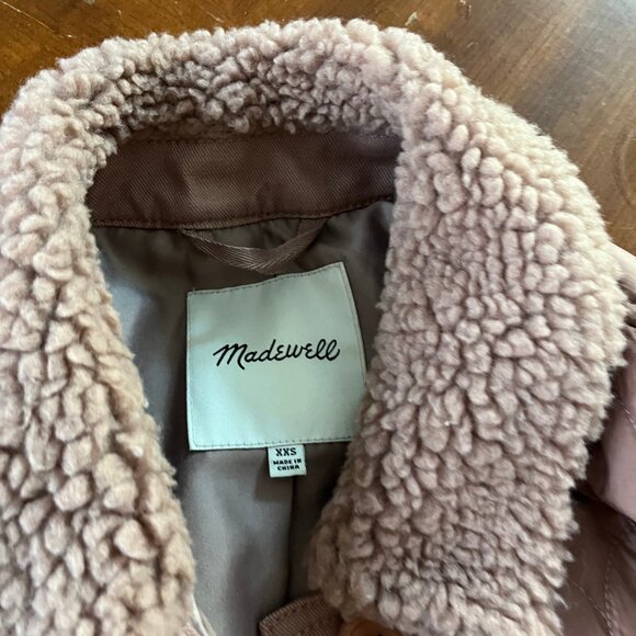 Madewell Mauve Quilted Sherpa Jacket - Picture 4 of 6